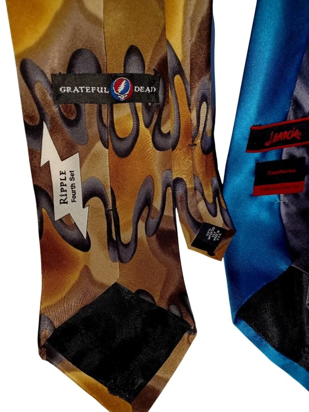 Mens Silk Neckties J. Garcia Grateful Dead Beatles Abstract Musical Lot Of 4